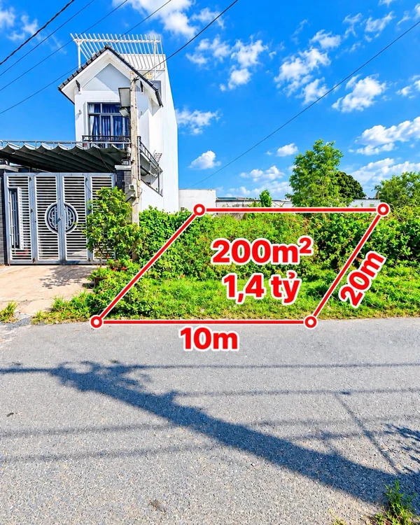 Bán đất Trà Vinh 200m2 sổ hồng riêng 1,4 tỷ gần ĐH Trà Vinh