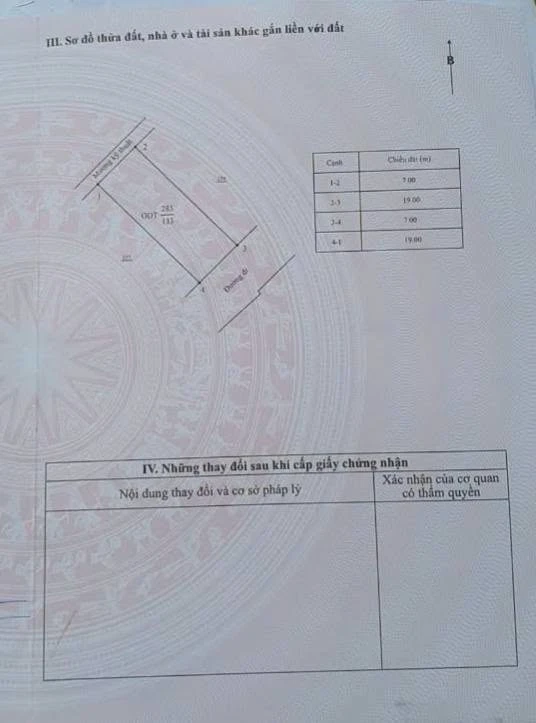 Bán đất 44,1m2 ngõ phố Lê Cảnh Tuân, TP Hải Dương, mặt tiền 4m datphodatdan