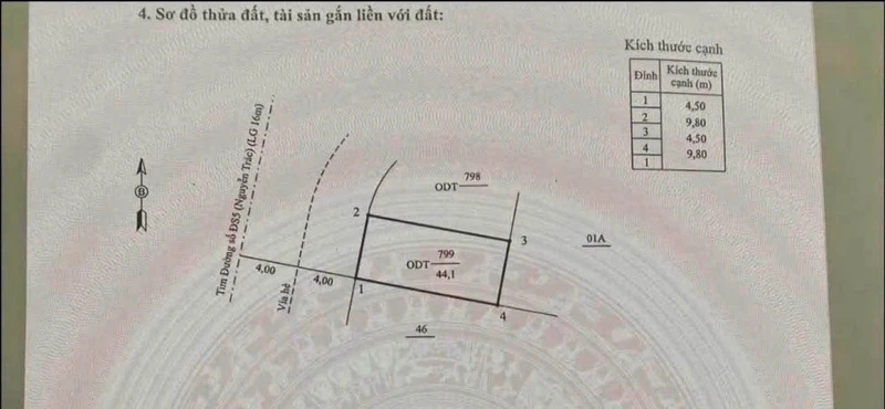 Bán lô đất góc 64m² đường Nguyễn Trác, Quy Nhơn, 3 tỷ 690