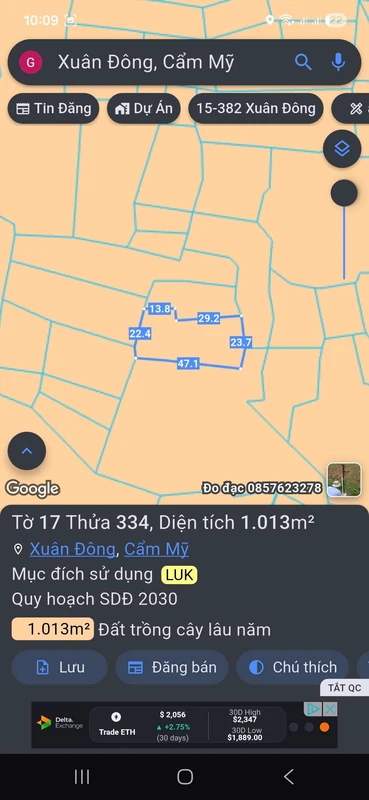 Bán đất Xuân Đông Đồng Nai 1000 m2