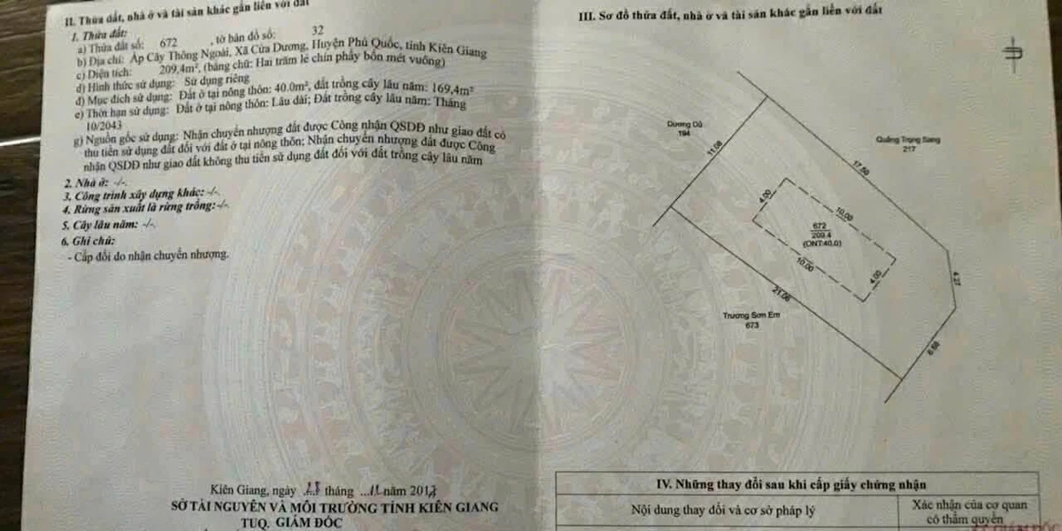 Bán đất lô góc 209m² Phú Quốc 1.5 tỷ - Ảnh thu nhỏ 5