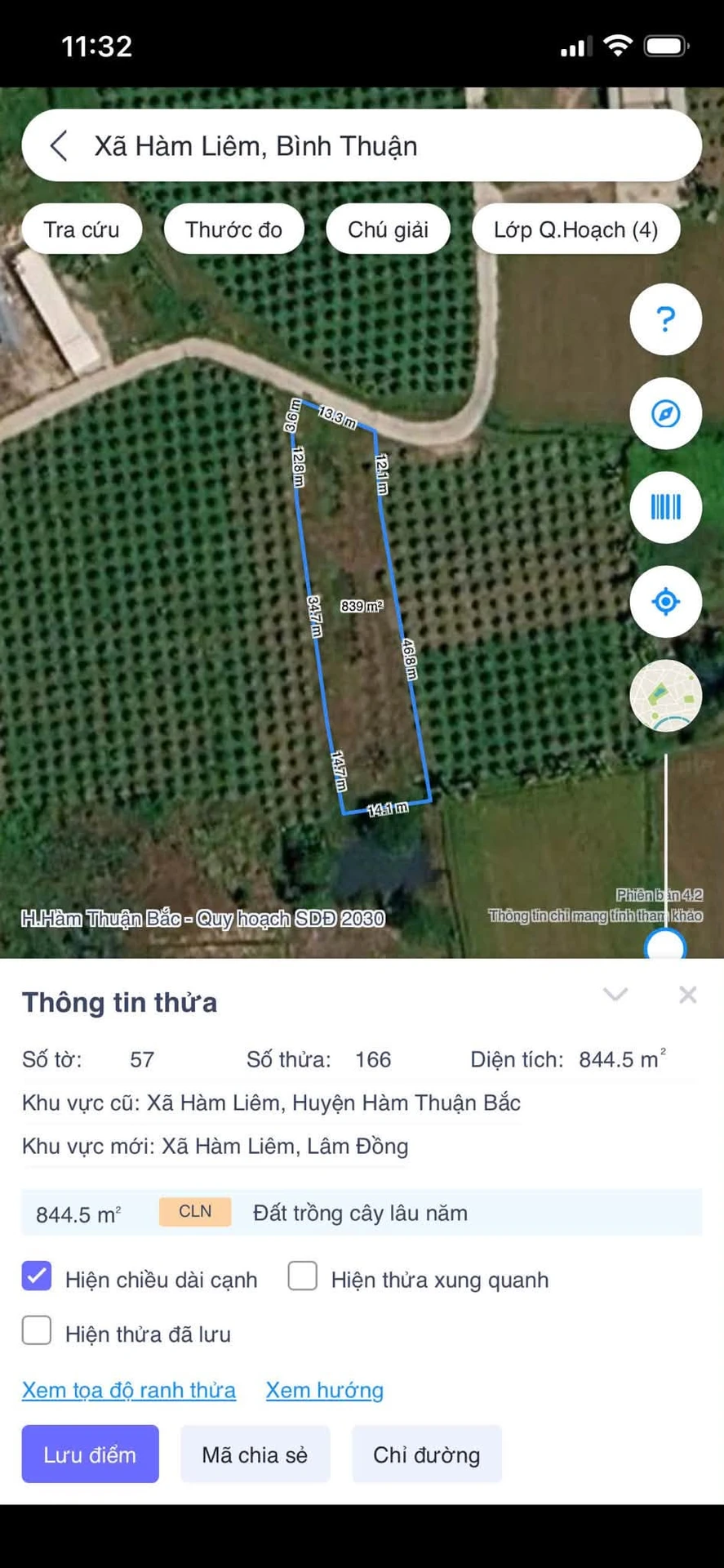 Bán đất vườn 839m² Hàm Liêm gần Phan Thiết, sổ hồng, 420 triệu - Ảnh 1