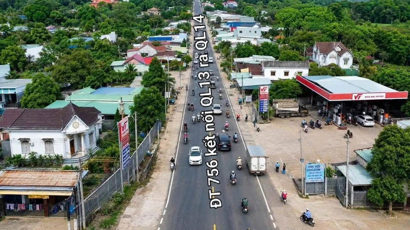 Bán đất mặt tiền 5x46m Chơn Thành Bình Dương 460 triệu