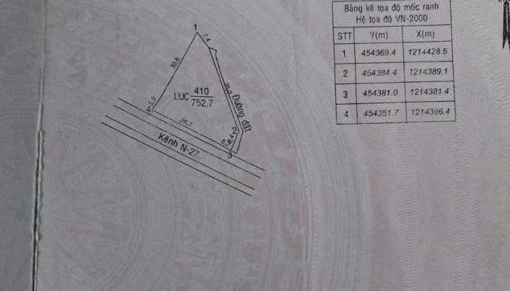 Bán đất thổ cư 750m2 2 mặt tiền kênh ở Hàm Liêm - Ảnh thu nhỏ 3