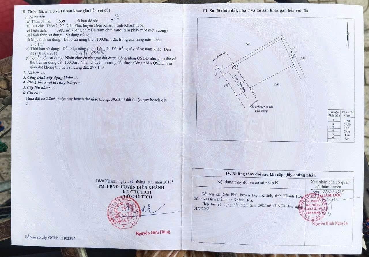 Bán đất Diên Phú gần Hương Lộ 45, 398m², 2 tỷ 950 - Ảnh thu nhỏ 5