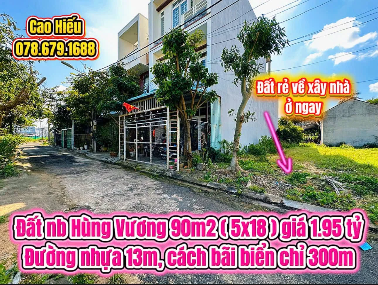 Bán đất nền Hùng Vương 90m2 giá 1.95 tỷ Tuy Hòa - Ảnh 1