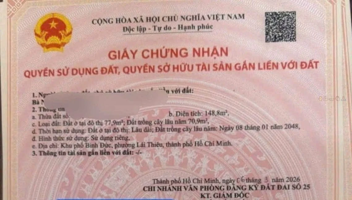 Bán đất mặt tiền đường Bình Nhâm 83, 148m², đối diện trường THCS Nguyễn Trường Tộ, Bình Dương - Ảnh thu nhỏ 4