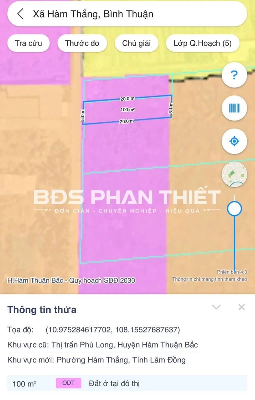 Bán đất nền 100m² Phú Cường, Phan Thiết 520 triệu