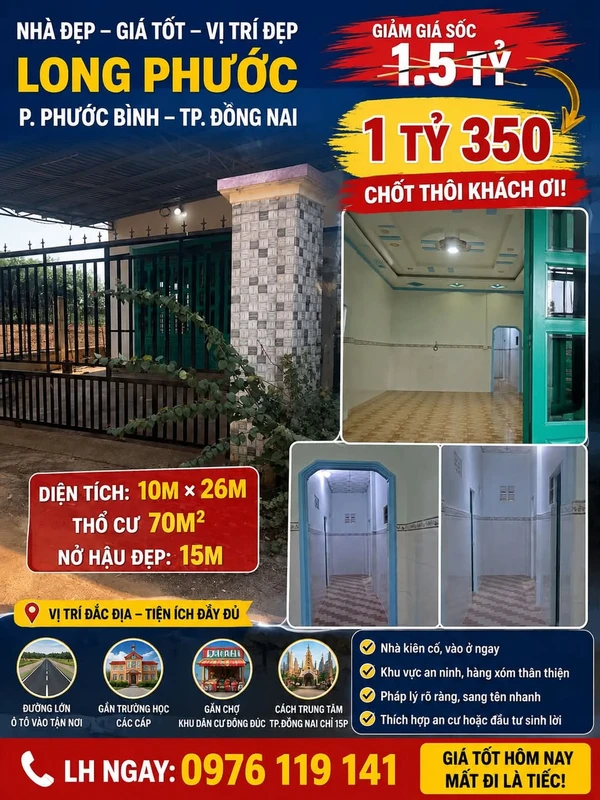 Bán đất view núi 150m² Xuân Lộc Cần Giờ 165 triệu 0946
