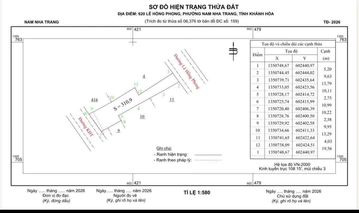 Bán đất 2 mặt tiền Lê Hồng Phong Nha Trang 311 m² 16,5 tỷ - Ảnh thu nhỏ 4
