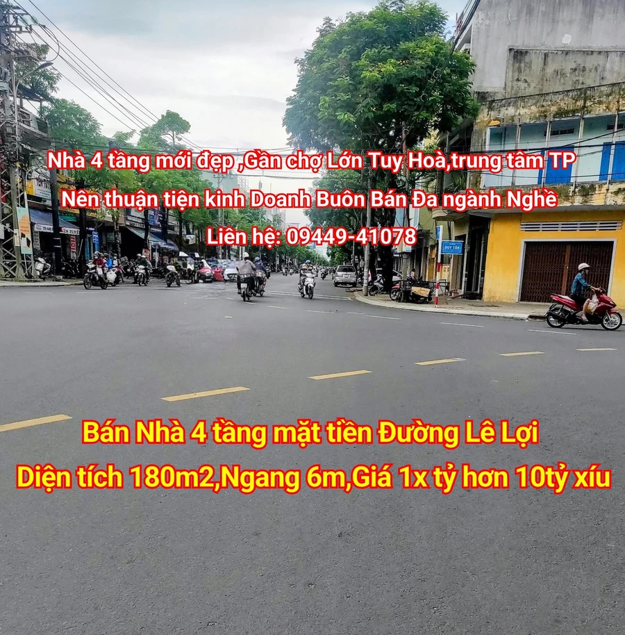 Bán nhà 4 tầng mặt tiền Lê Lợi 180m2, trung tâm TP - Ảnh 1