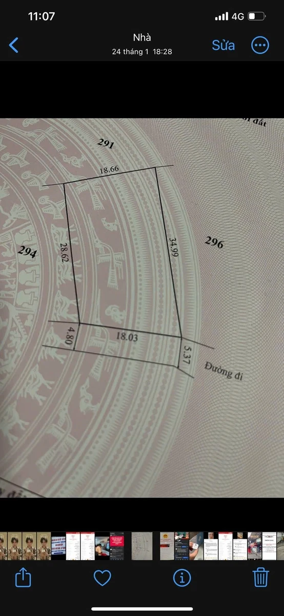 Bán đất Phường Thuỷ Xuân Huế, 6-8m ngang, 28m dài, 3,5tr/m2 - Ảnh 1