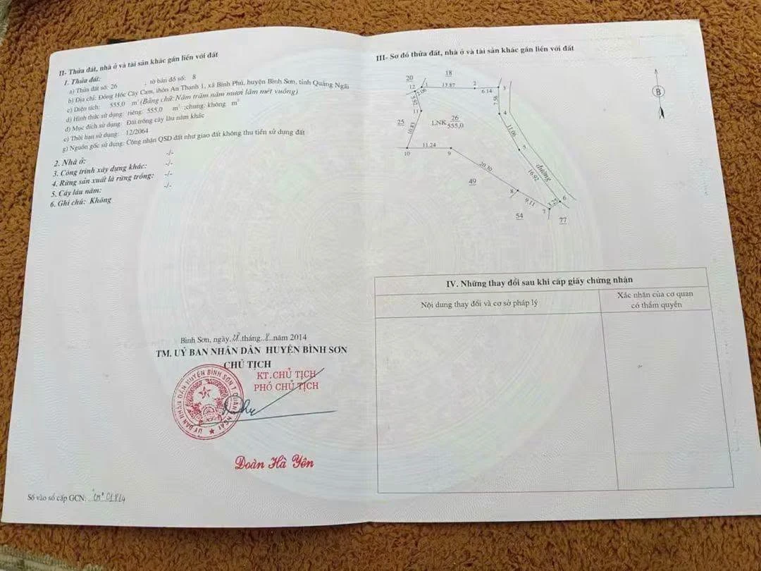 Bán đất 555m2 ven biển An Thành, Quảng Ngãi giá 79 triệu kèm cây keo - Ảnh 1