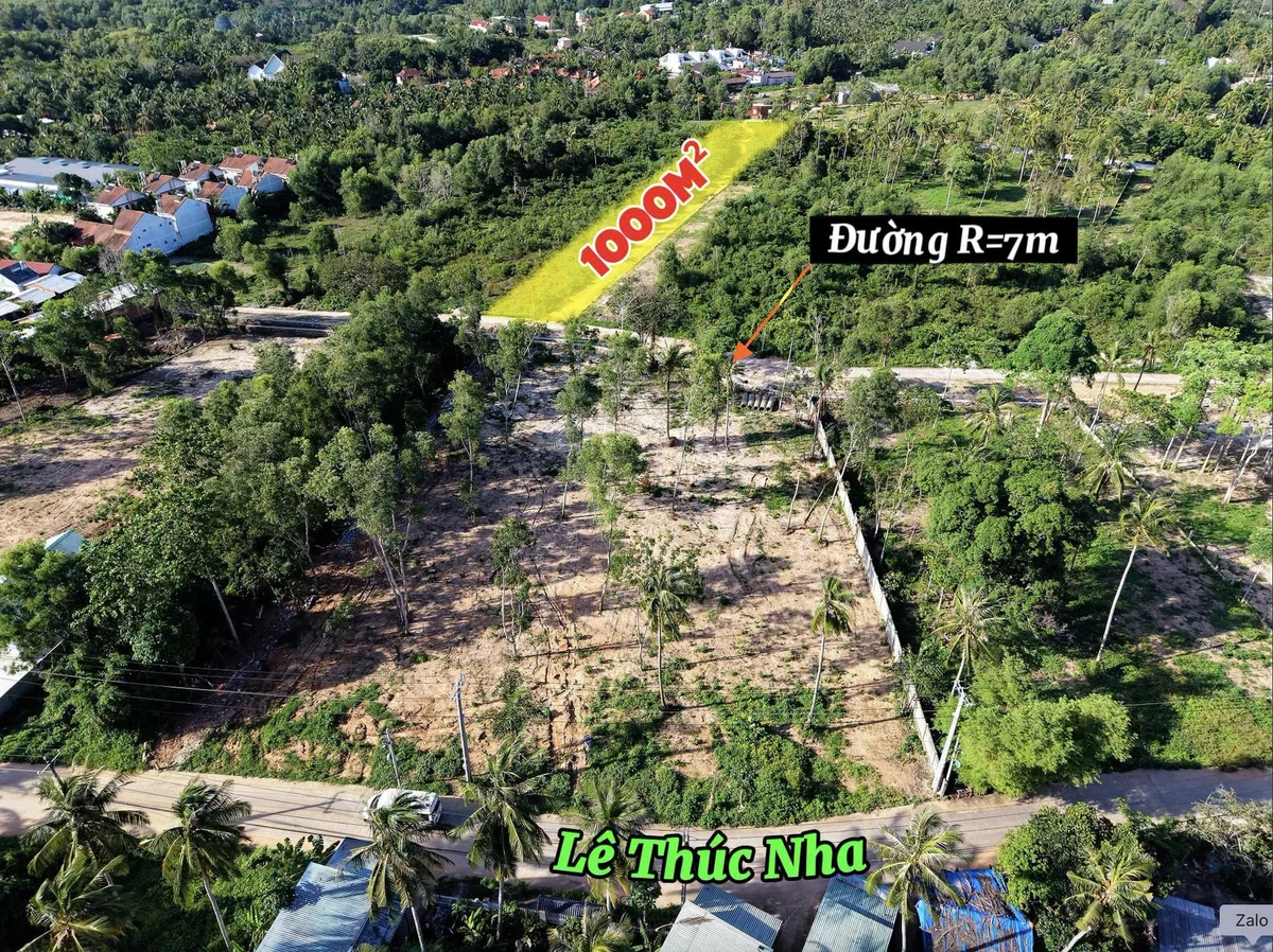 Bán đất 1000m² Ông Lang Tây, Phú Quốc 9,6 tỷ - Ảnh 1