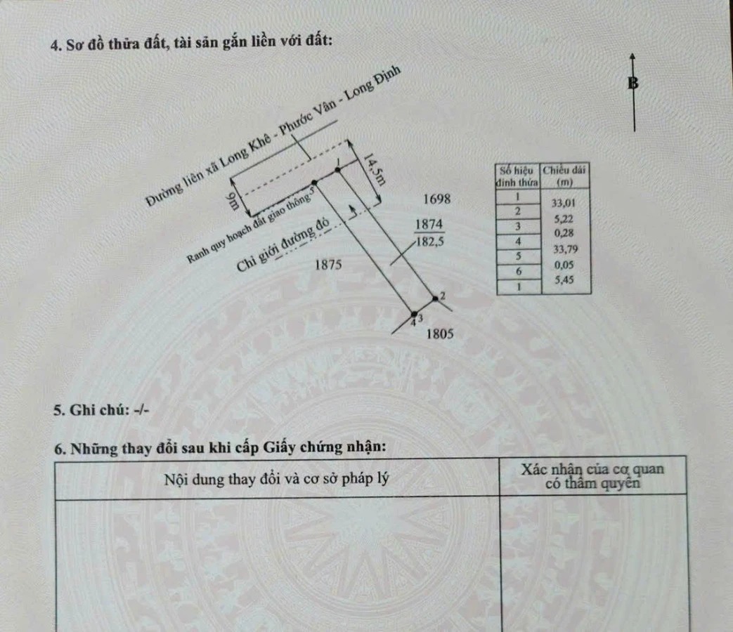 Bán đất mặt tiền đường liên xã 5,5x33m (182m2) giá 1,749 tỷ tại Long Khê, Cần Đước - Ảnh 1