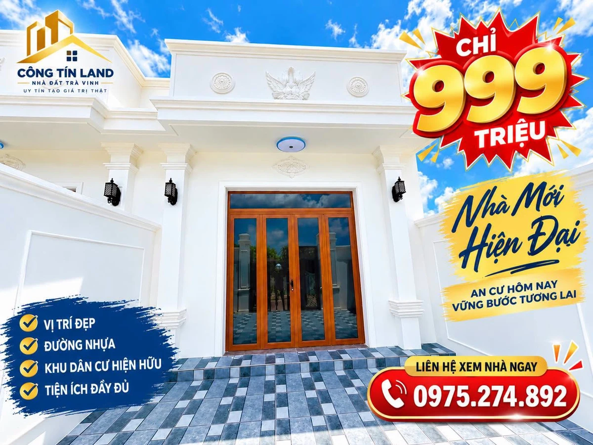 Bán nhà hiện đại 80m² 2PN Phường Hoà Thuận Vĩnh Long - Ảnh 1