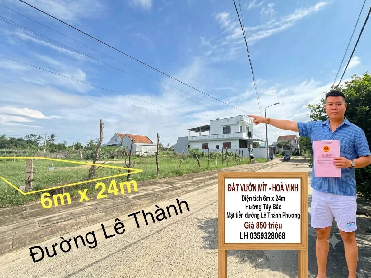 Bán đất vườn mít Hóa Vinh 144m² mặt tiền đường Lê Thành Phương - Ảnh 1