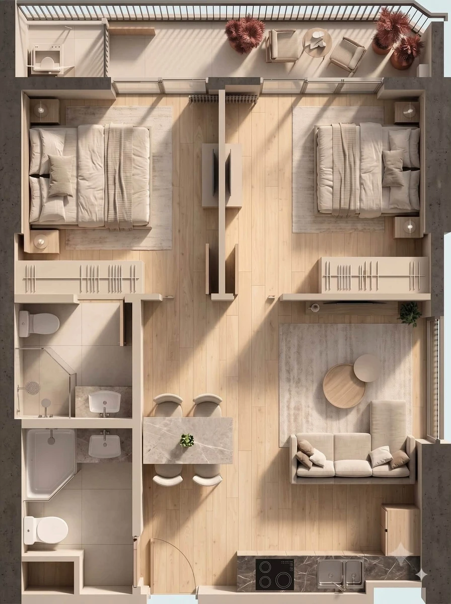 Bán căn hộ 2PN 58m² Prima Bay Hạ Long giá 2,6 tỷ - Ảnh thu nhỏ 2