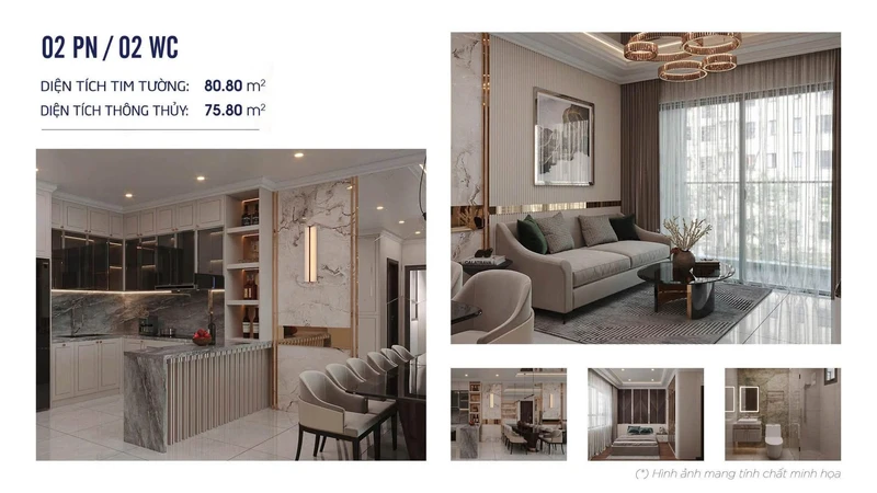 Bán căn hộ Symlife 2PN 80m² view sông Sài Gòn, 3,4 tỷ