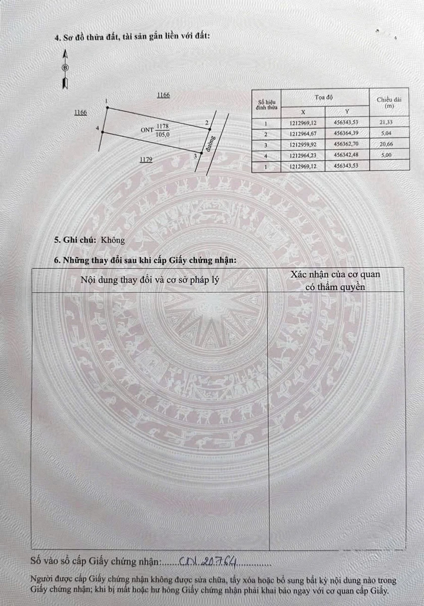 Bán đất thổ cư Hàm Liêm 105m2 mặt tiền 5m 450 triệu - Ảnh 1