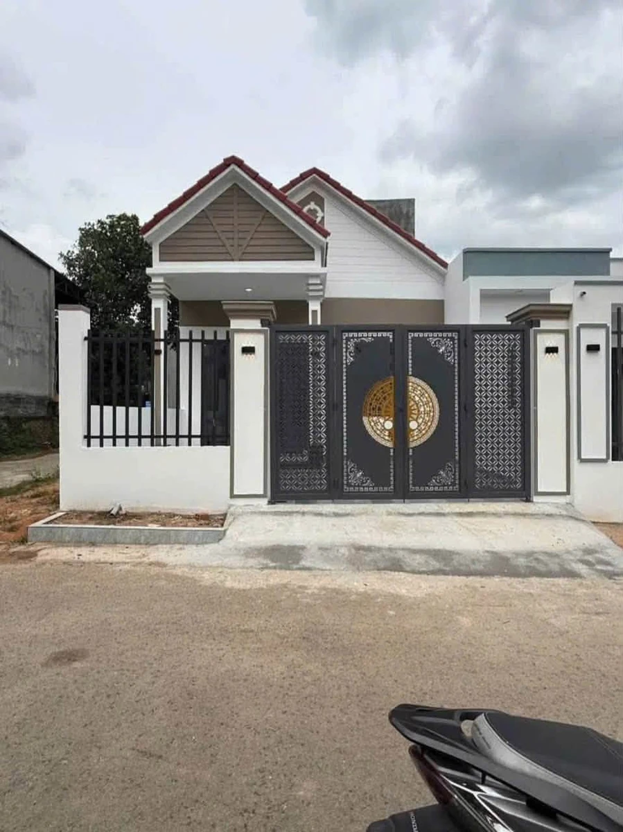 Bán nhà mái thái 2 mặt tiền 100.5m2 Bến Cát - Ảnh 1