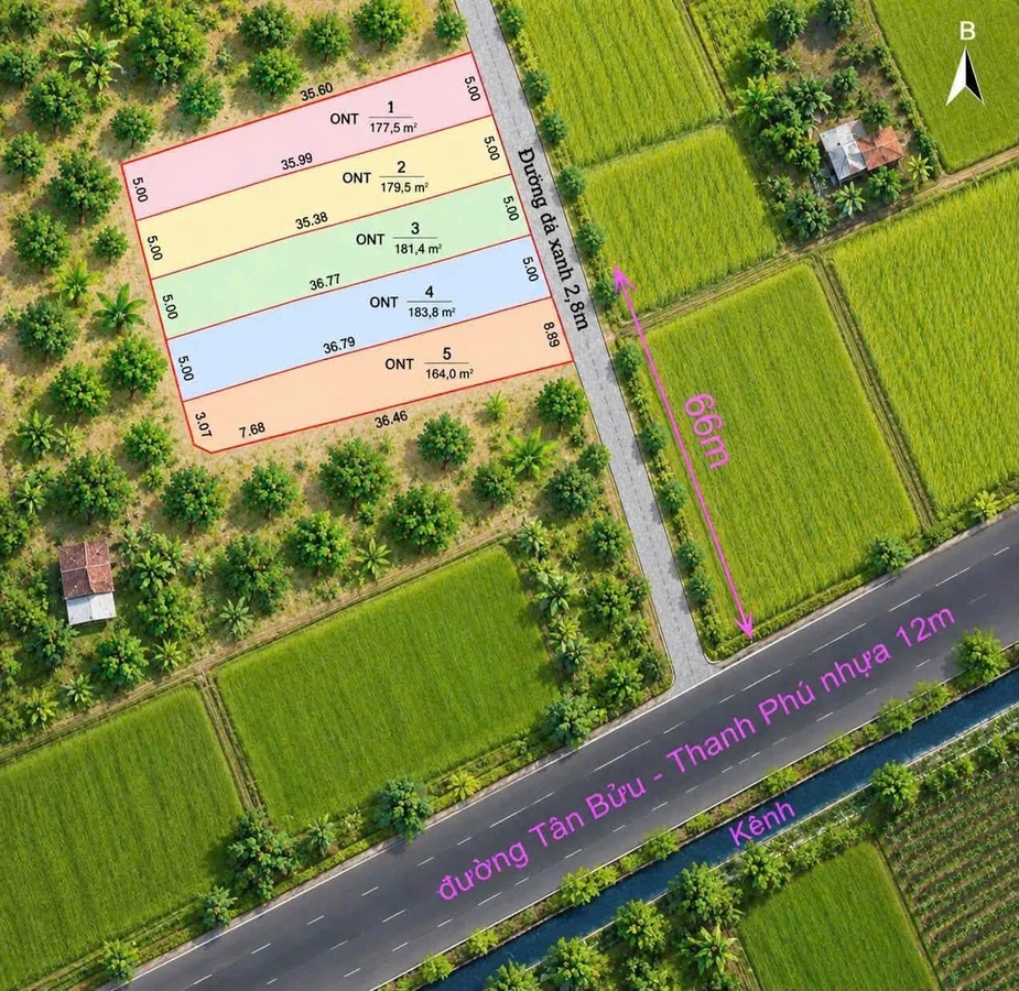 Bán đất thổ cư 175m2 giá 1 tỷ 299 triệu/nền gần Khu TĐC Tân Bửu, Bình Chánh - Ảnh 1
