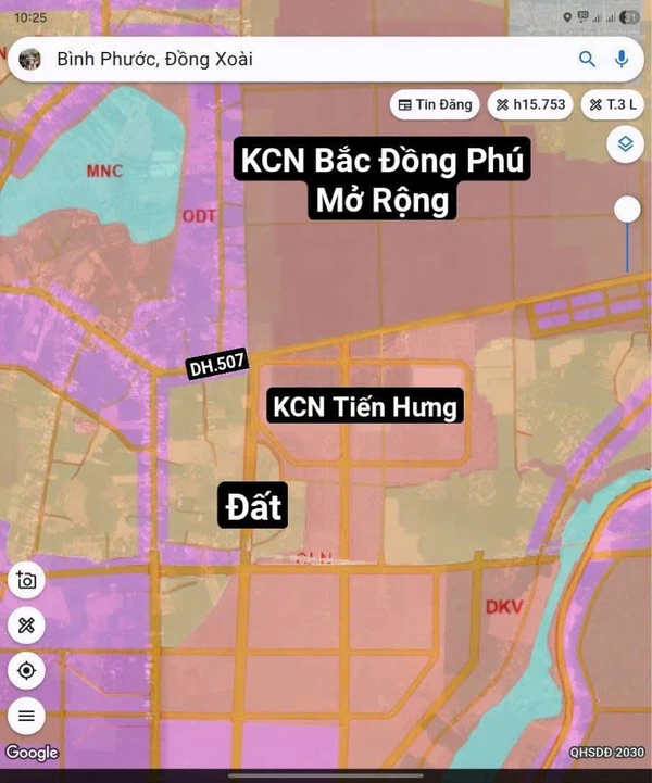 Bán đất 1.722 m² mặt tiền 9m Bình Dương