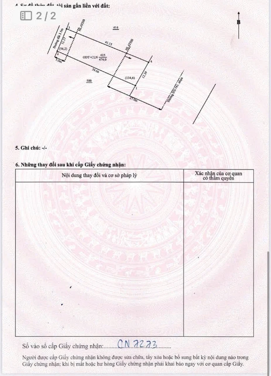 Bán đất 2 mặt tiền ĐT741 Hòa Lợi, 300m² thổ cư, giá 8 tỷ - Ảnh thu nhỏ 4