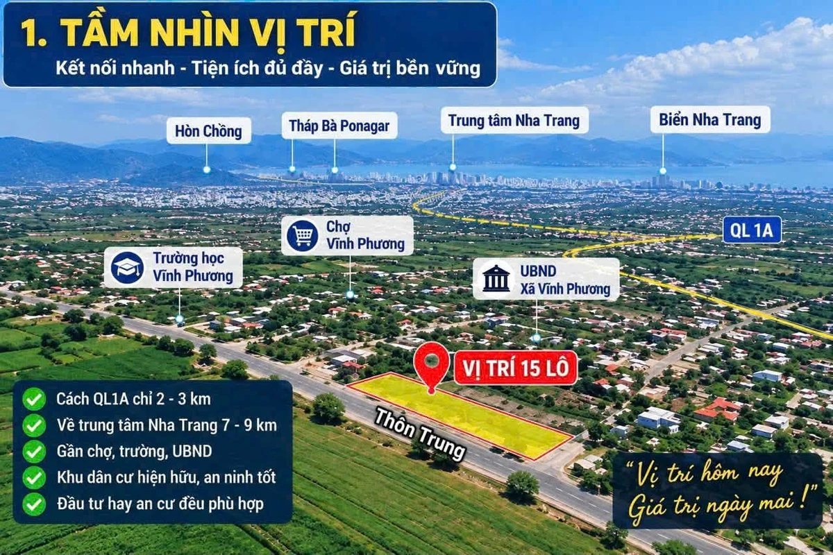 Bán lô đất mặt tiền Thôn Trung Vĩnh Phương Nha Trang 109m² - Ảnh thu nhỏ 3