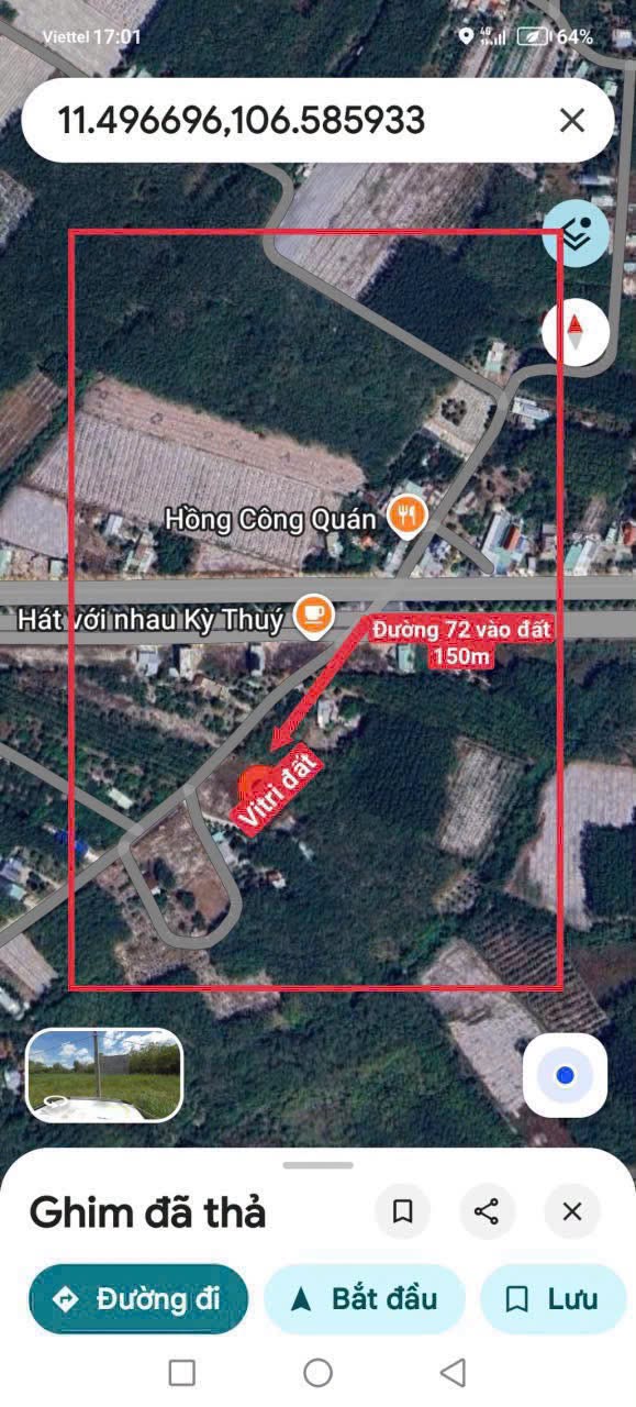Bán đất nền 100m² Chơn Thành Bình Phước 400 triệu