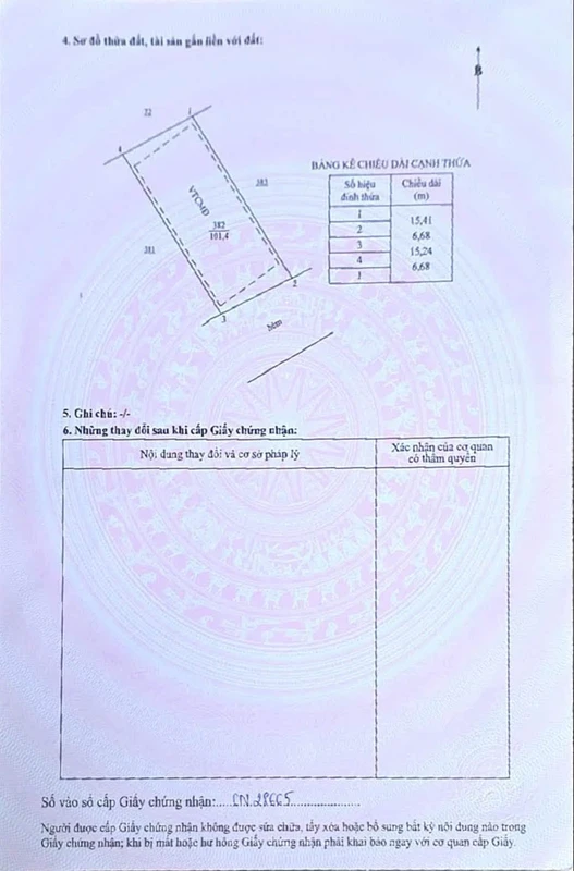 Bán đất 101m² Xã Phước Hải 950 triệu
