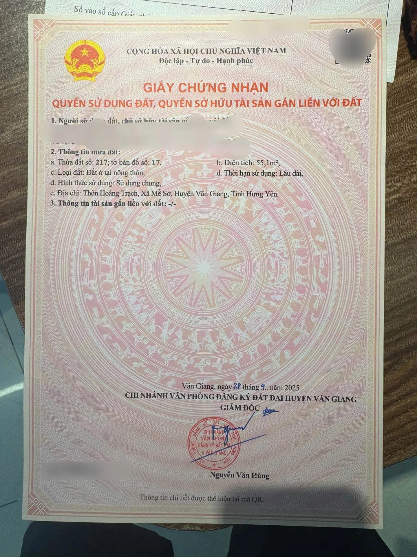 Bán đất thổ cư 55m2 gần cầu Mễ Sở, Hà Nội - Ảnh 1