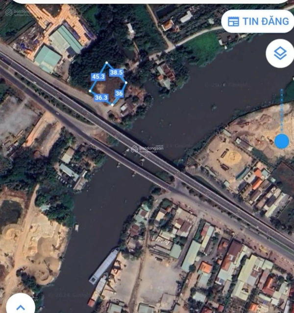 Bán đất mặt tiền sông 1.527m2 tại Phú An, Bình Dương