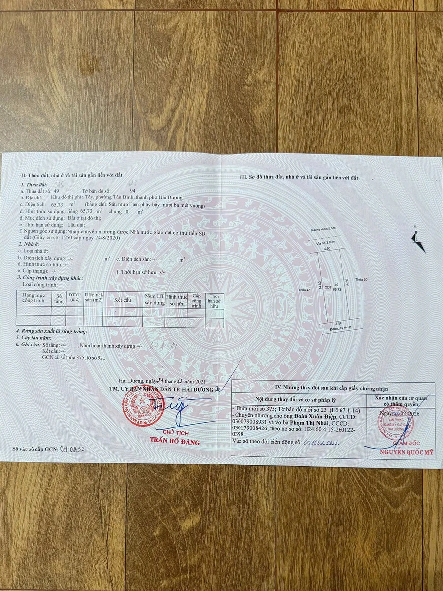 Bán đất KDC Vịt Cỏ 65,73m2, giá 3,6 tỷ - Ảnh 1