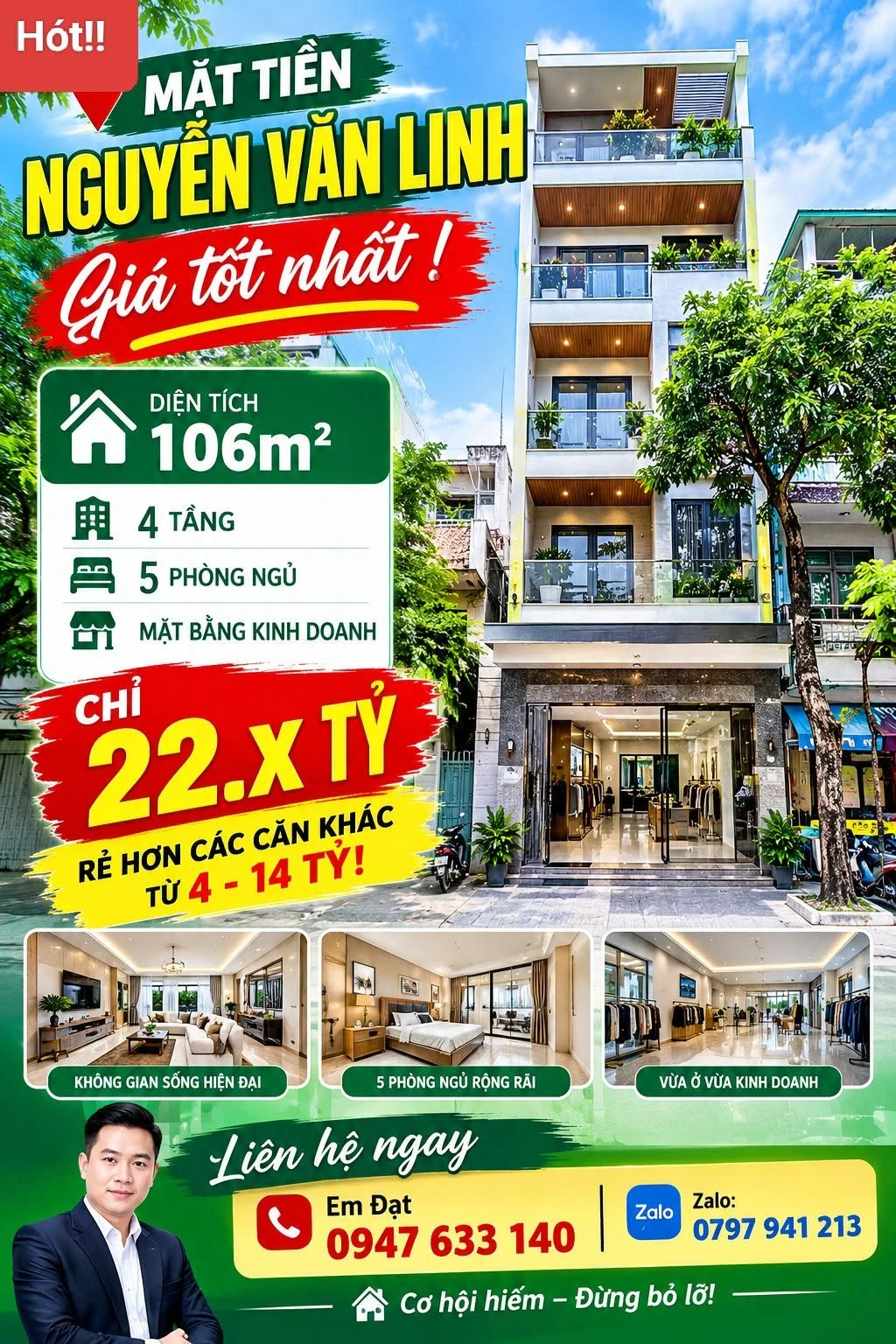 Bán nhà 4 tầng 106m² 5PN gần sân bay Đà Nẵng - Ảnh 1