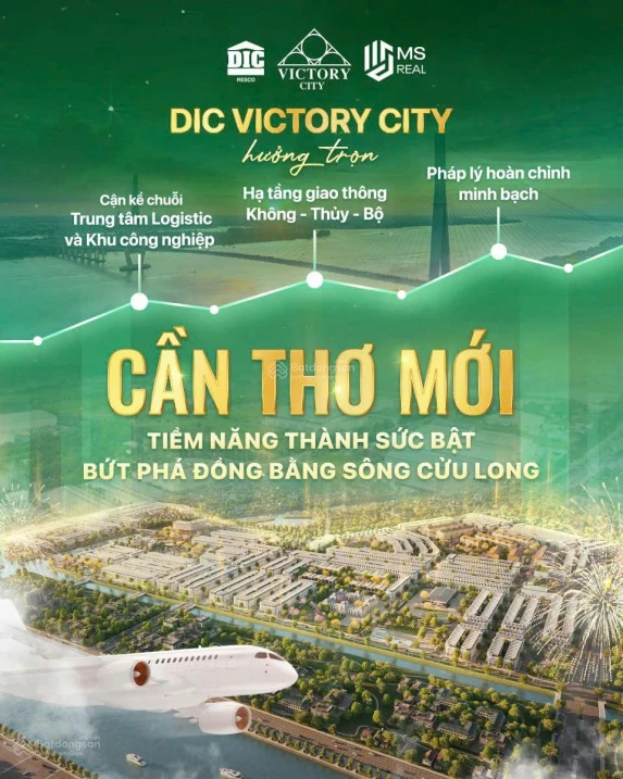 Bán đất nền khu đô thị DIC Victory City Cần Thơ, có sổ hồng 95m2. Giá 1 tỷ/lô - Mr. Hiếu DIC - Ảnh 1