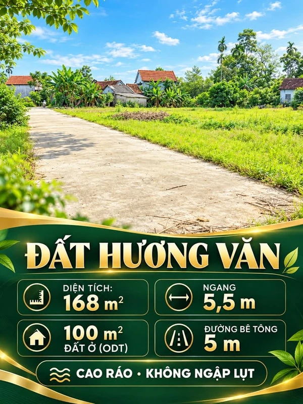 Bán đất Hương Trà Huế 168m² giá 390 triệu