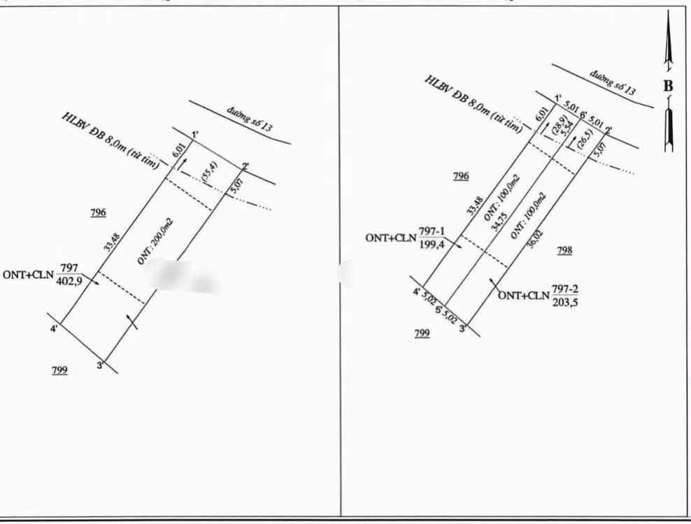 Bán 2 lô đất liền kề 100m2 đường số 13 Nha Bích - Ảnh thu nhỏ 3