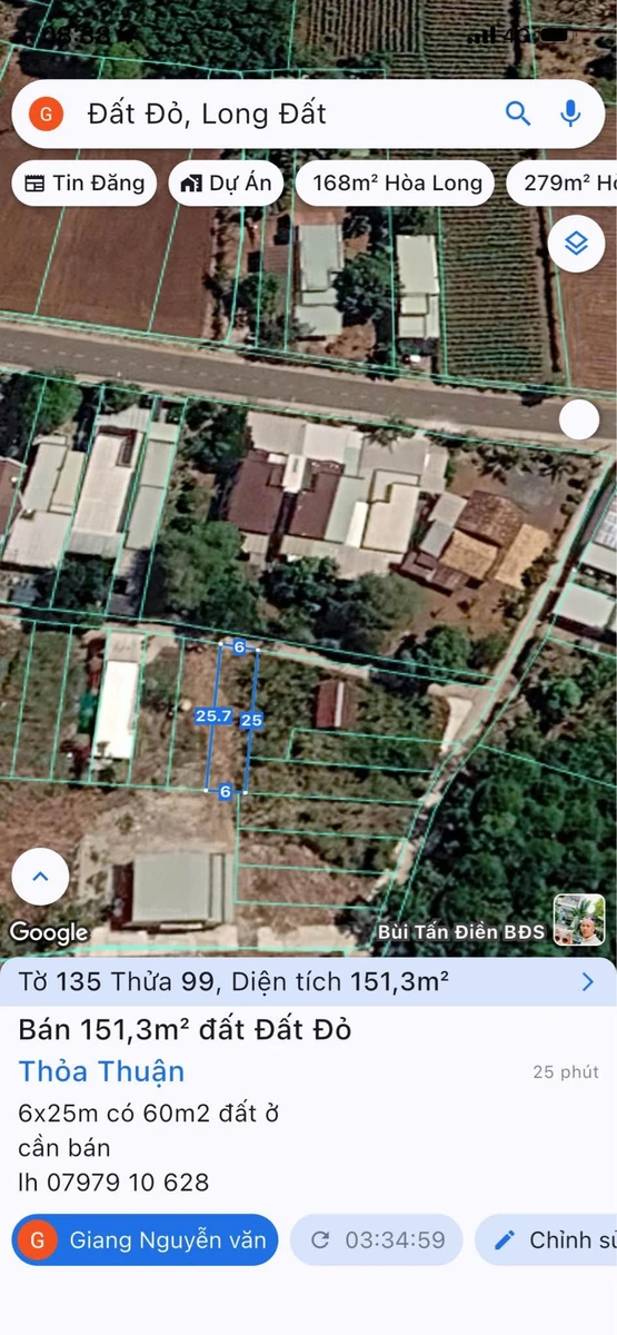 Bán đất Thị Trấn Đất Đỏ 150m2, 650 triệu - Ảnh thu nhỏ 2