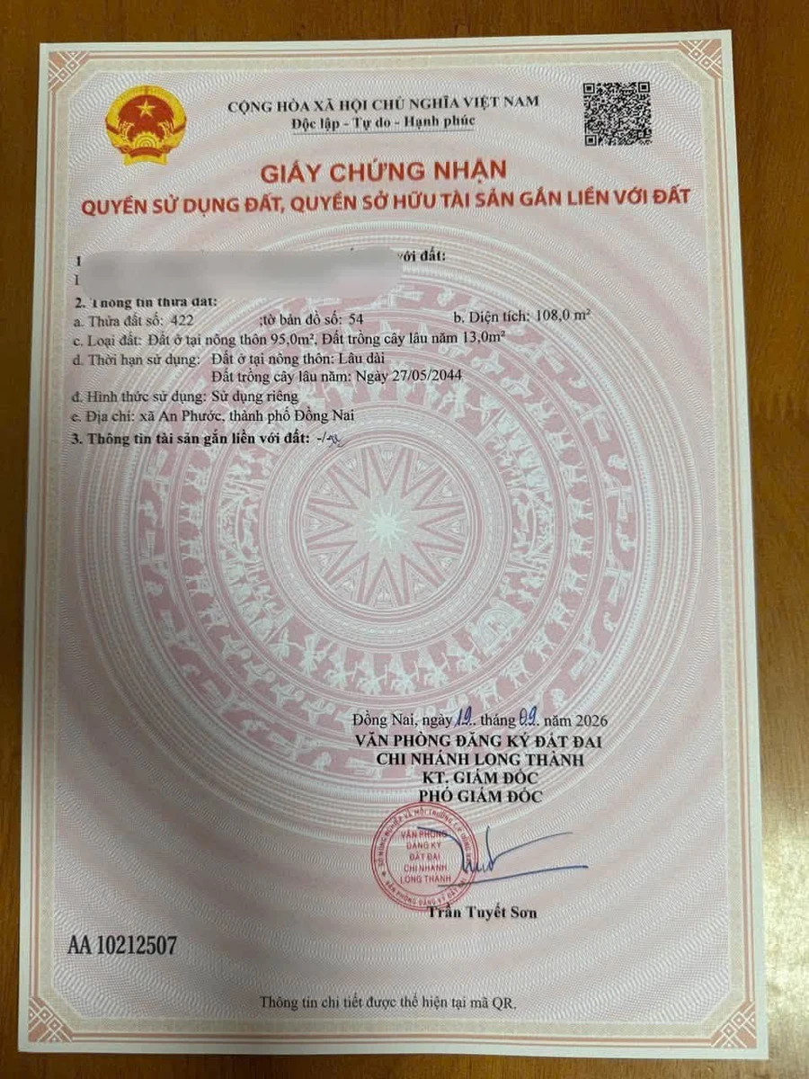 Bán đất An Phước Long Thành 110m² giá 1 tỷ - Ảnh thu nhỏ 2