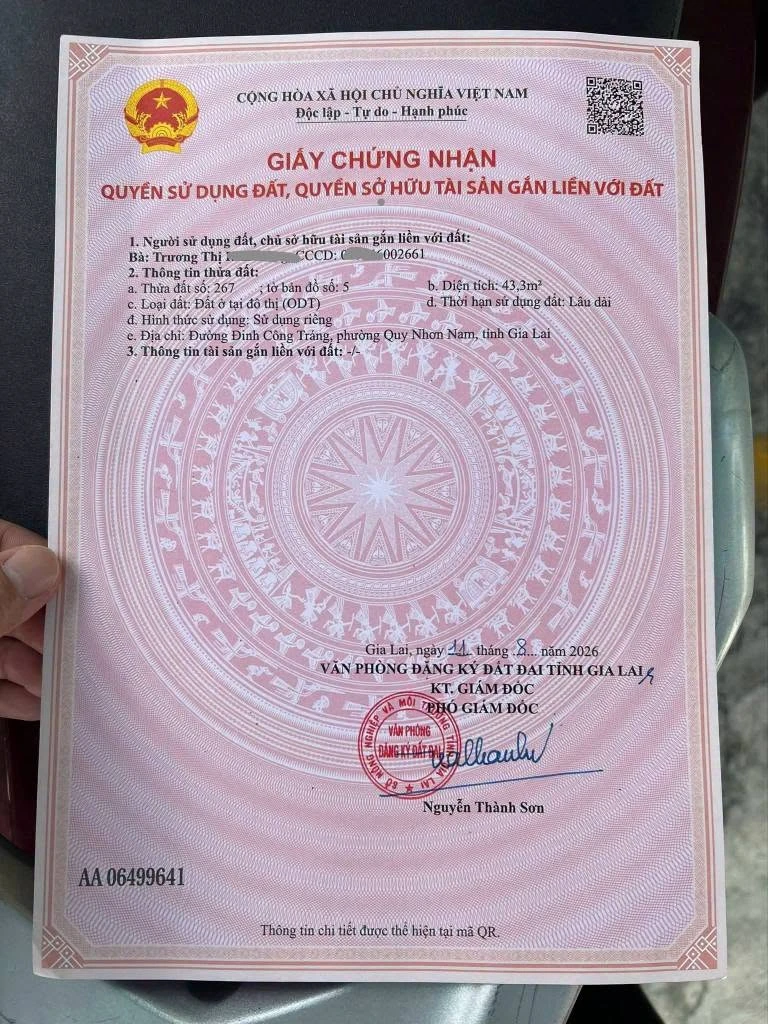 Bán lô đất 44m2 mặt đường Đinh Công Tráng, Quy Nhơn - Ảnh thu nhỏ 2