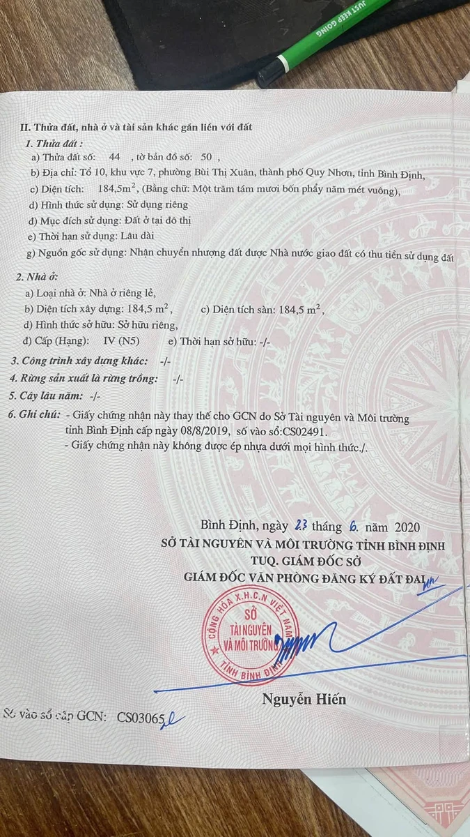 Bán đất mặt tiền đường Âu Cơ, Quy Nhơn 403m², 6 tỷ - Ảnh 1
