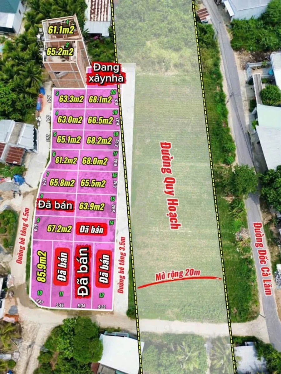 Bán đất Diên An Diên Khánh 70m2 giá 1 tỷ 3 - Ảnh thu nhỏ 5