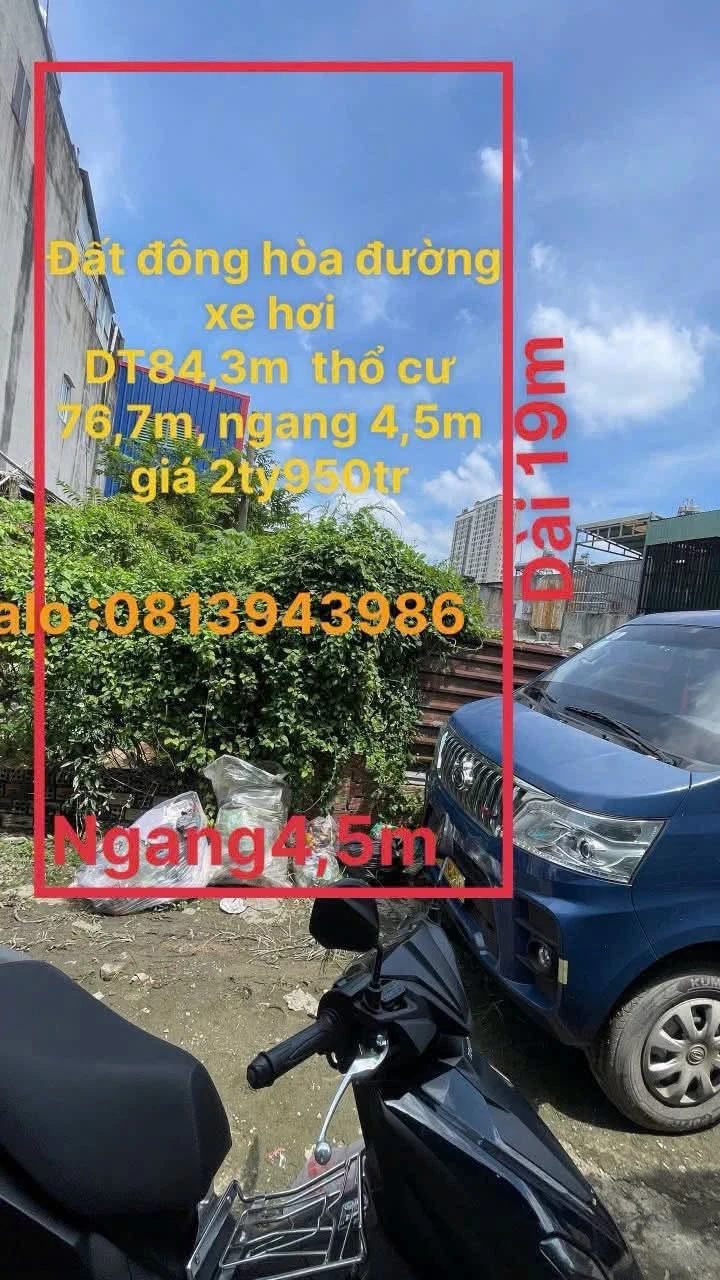 Bán lô đất 84,3m² Đông Hòa, Thủ Đức, giá 2,95 tỷ - Ảnh 1