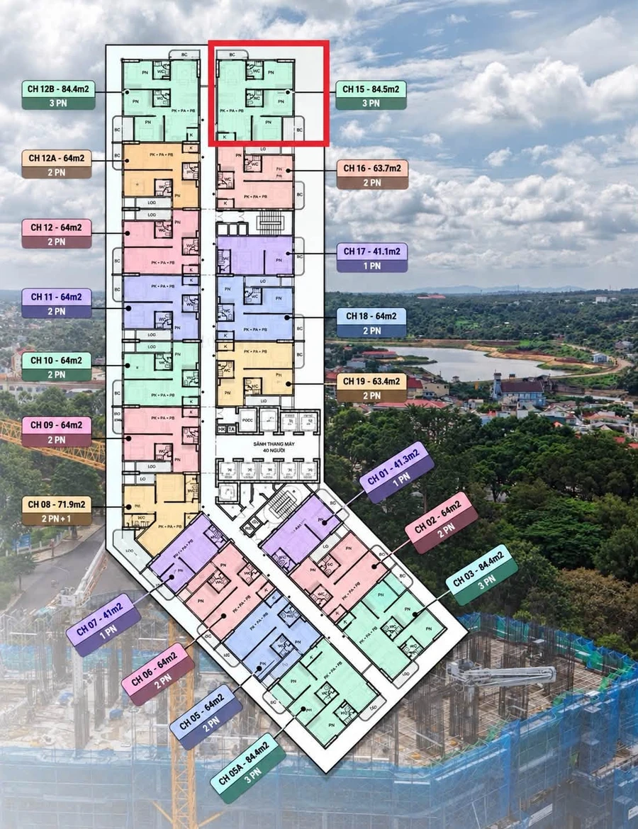 Bán căn hộ 3 phòng ngủ 85m2 view pháo hoa tại Ecopalace Buôn Ma Thuột - Ảnh 1
