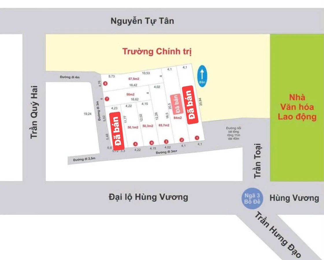 Bán đất hẻm Hùng Vương, Quận 5, 50-85m2 - Ảnh 1