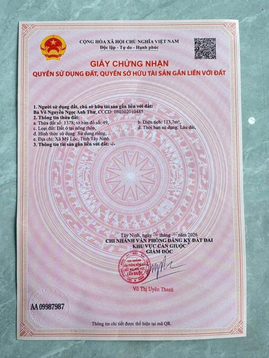 Bán đất Cần Giờ Mỹ Lộc 112m2 750 triệu - Ảnh thu nhỏ 4