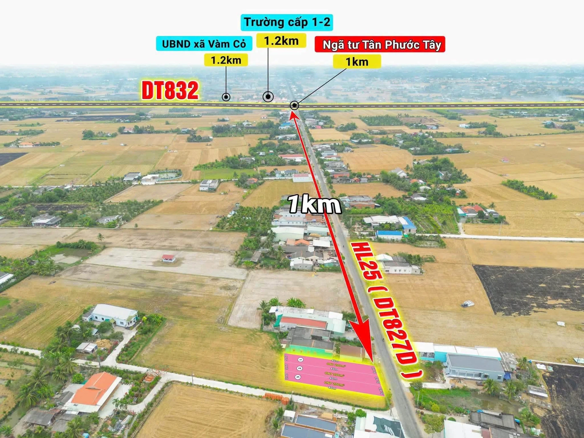 Bán đất mặt tiền HL25, 200m² ở Tây Ninh, 1 tỷ 450 triệu - Ảnh 1
