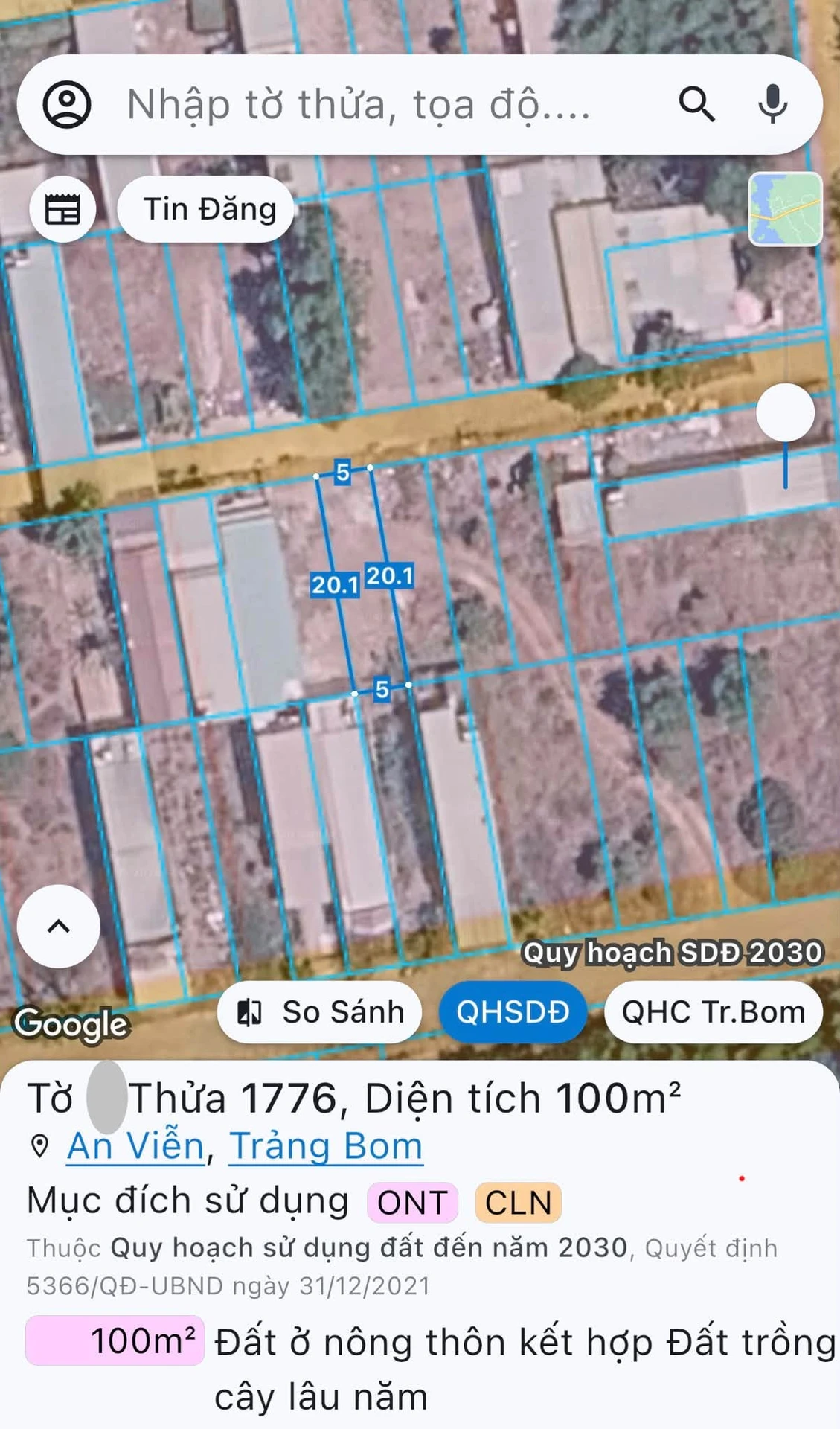 Bán đất thổ cư An Viễn Đồng Nai 100m2, giá 1 tỷ 80 triệu - Ảnh 1
