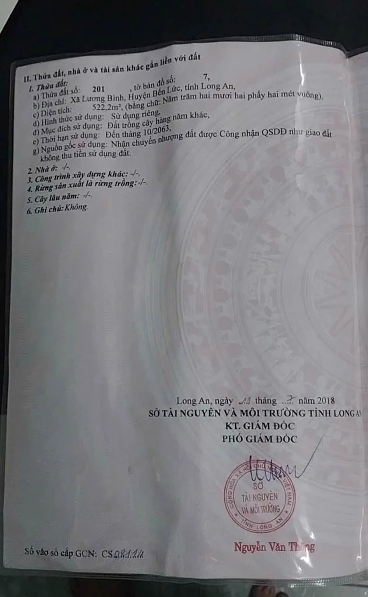 Bán đất nông nghiệp 522m² Long An gần trạm thu phí Đức Hòa - Ảnh thu nhỏ 4